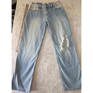 Hollister Curvy Ultra High Rise Dad Jean Vintage Stretch Women's 3/26X31 Blue